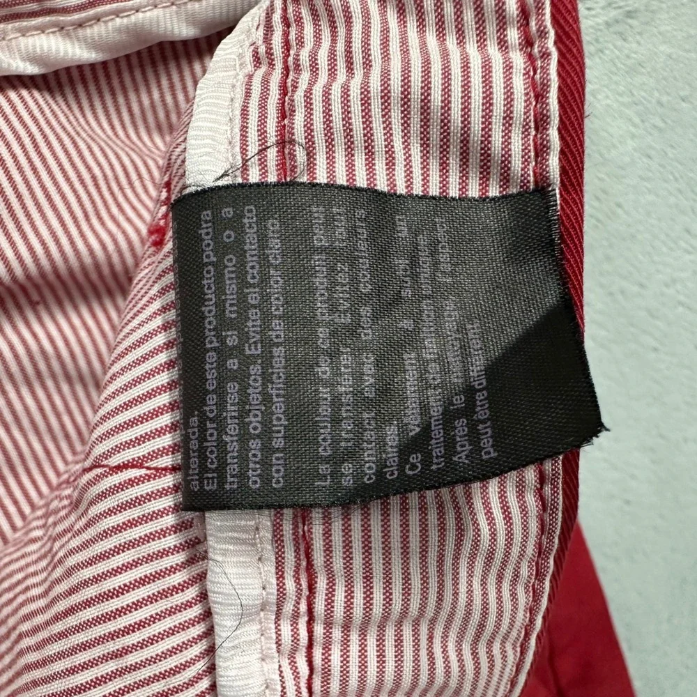 Hugo Boss Mens Red Stretch Cotton Chino Trousers Pants Size 34R